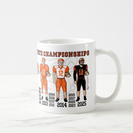 Artesia Bulldogs Football State Champ Uniforms Mug コーヒーマグカップ (右)
