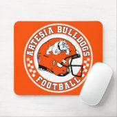 Artesia Bulldogs Helmet Roundel Mouse Pad マウスパッド (マウス)