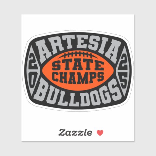 Artesia Bulldogs "State Champs" Sticker シール (シート)