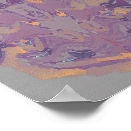 "Arthros" Abstract Watercolor Poster Print ポスター (角)