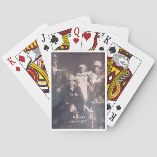 Arthur and Ophelia Hunter, Herbert and Eleazer トランプ (裏面)