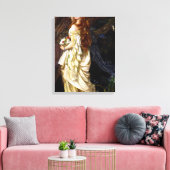 ARTHUR HUGHES - OPHELIA - c.1863 - Pre-Raphaelites キャンバスプリント (インサイチュ (リビング))