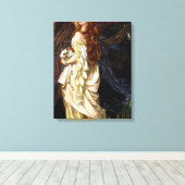 ARTHUR HUGHES - OPHELIA - c.1863 - Pre-Raphaelites キャンバスプリント (インサイチュ (ウッドフロア))