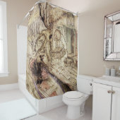 Arthur Rackhamによるボート旅行のモグラとラティ シャワーカーテン (インサイチュ)