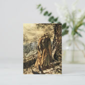 Arthur Rackhamの「ブルンヒルズは呆然とし警戒した」 ポストカード (スタンド正面)