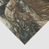 Arthur Rackham著「Brunhilde With Her Horse」 薄葉紙 (詳細)