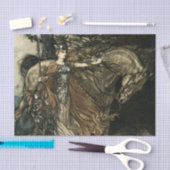 Arthur Rackham著「Brunhilde With Her Horse」 薄葉紙 (クラフト)