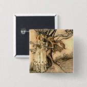 Arthur Rackham – 森の老婦人 缶バッジ (正面&裏面)