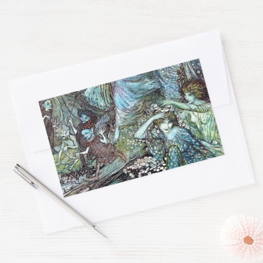 Arthur rackham 長方形シール (封筒)