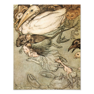 Arthur Rackham 1907 "The Pool of Tears"プリント フォトプリント