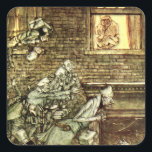Arthur Rackham - A Christmas Carol -幽霊たち スクエアシール<br><div class="desc">Arthur Rackham - A Christmas Carol -幽霊たち。チャールズ・ディケンズ，エベネザア・スクルージとクリスマスの幽霊たち. frontiernow.com</div>