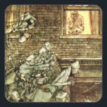 Arthur Rackham - A Christmas Carol -幽霊たち スクエアシール<br><div class="desc">Arthur Rackham - A Christmas Carol -幽霊たち。チャールズ・ディケンズ，エベネザア・スクルージとクリスマスの幽霊たち. frontiernow.com</div>