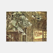 Arthur Rackham - A Christmas Carol -幽霊たち フリースブランケット (正面(横))