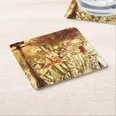 Arthur Rackham - A Christmas Carol -通り スクエアペーパーコースター (アングル)