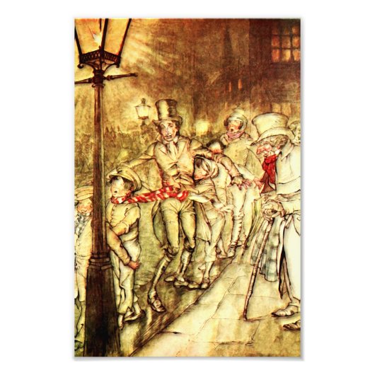Arthur Rackham - A Christmas Carol -通り フォトプリント (正面)