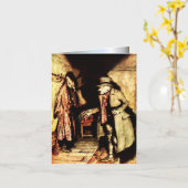 Arthur Rackham - A Christmas Carol - Grumpy カード (黄色い花)