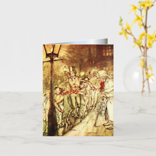 Arthur Rackham - A Christmas Carol - Street カード (黄色い花)