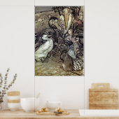 Arthur Rackham Alice In Wonderland ポスター (キッチン)