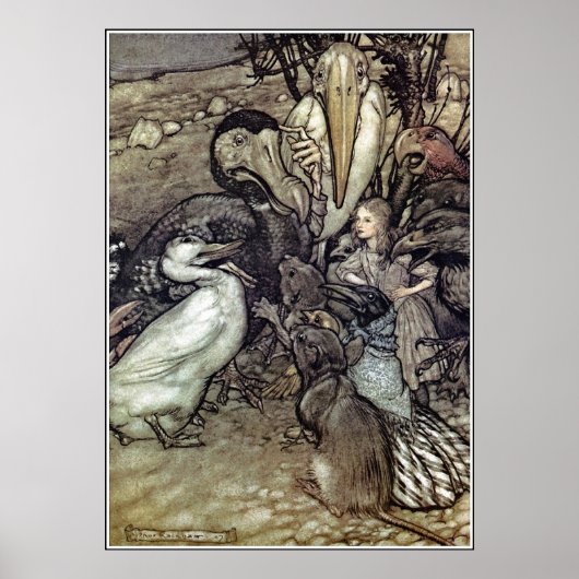 Arthur Rackham Alice In Wonderland ポスター (正面)