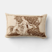 Arthur Rackham, Lady and Dogs ランバークッション (裏面)