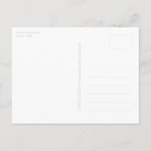 Arthur Rackham Puck Lord CC0776 ポストカード (裏面)