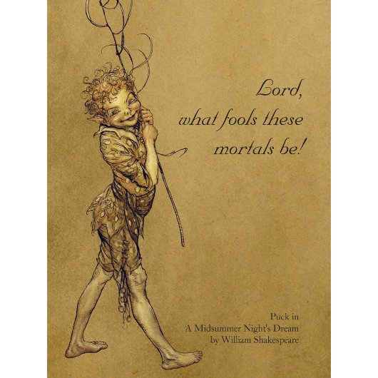Arthur Rackham Puck Lord CC0950スモールの愚か者 ポスター