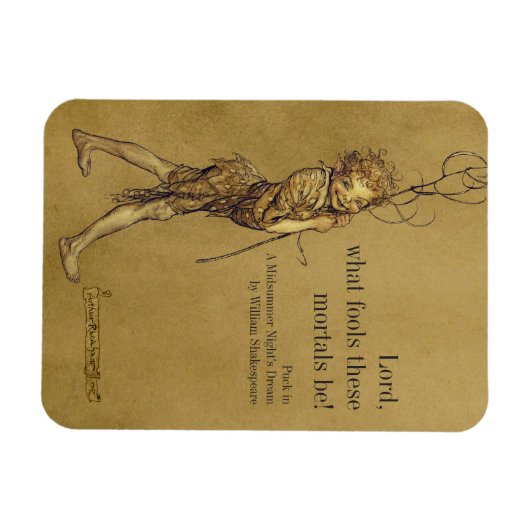 Arthur Rackham Puck Lord CC0951冷蔵庫 マグネット (横)