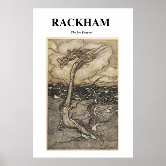 Arthur Rackham - The Sea Dragon -ヴィンテージ・アート ポスター (正面)