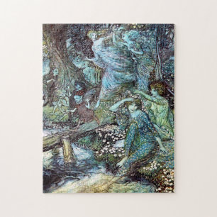 Arthur Rackham, " Wood Nyphs " マウスパッド ジグソーパズル