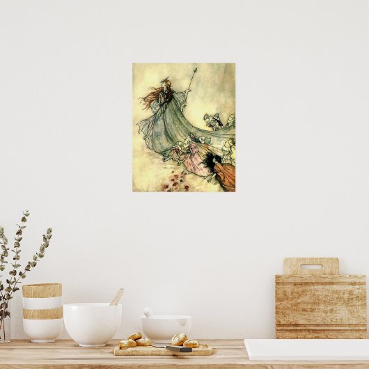 Arthur Rackham's Fairy Queen ポスター (キッチン)
