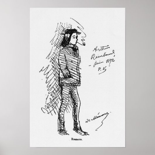 Arthur Rimbaud  June 1872 ポスター (正面)