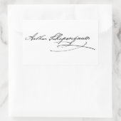 Arthur Schopenhauer署名 長方形シール (バッグ)