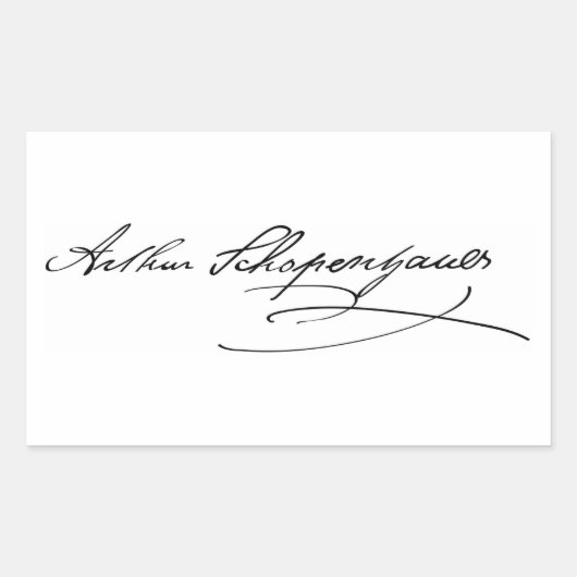 Arthur Schopenhauer署名 長方形シール (正面)