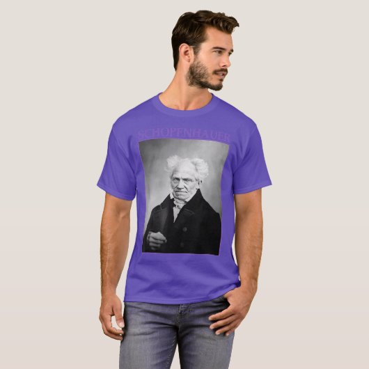 Arthur Schopenhauer German Philosopher Tシャツ (正面フル)