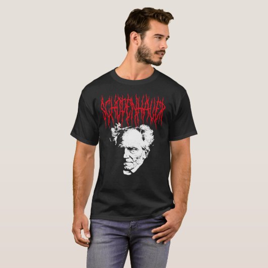 Arthur Schopenhauer - Metal Philosopher Classic T- Tシャツ (正面フル)