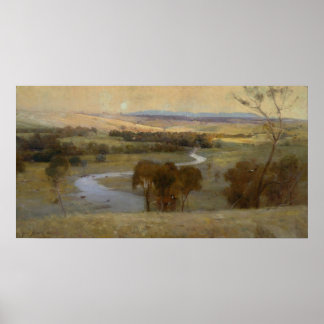 Arthur Streeton - 'Still_glides_the stream, and_sh ポスター