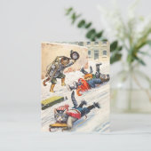 Arthur Thiele – ボブスレディング擬人化キャッツ ポストカード (スタンド正面)