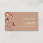 Artiatic Rustic Watercolor Falling Leaves Autumn 名刺 (裏面)