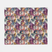 Artic Polar Bears Ski Club フリースブランケット (正面(横))