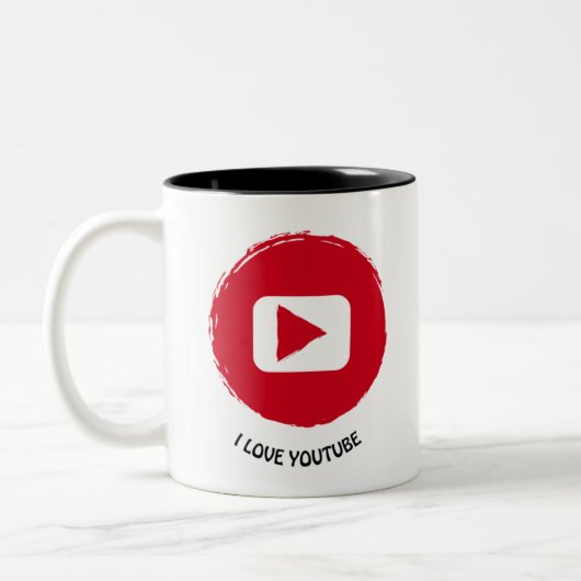 articulos personalizados  i live youtube ツートーンマグカップ (左)