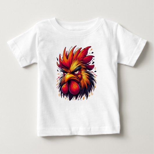Artie Angry Rooster Baby Tee ベビーTシャツ (正面)