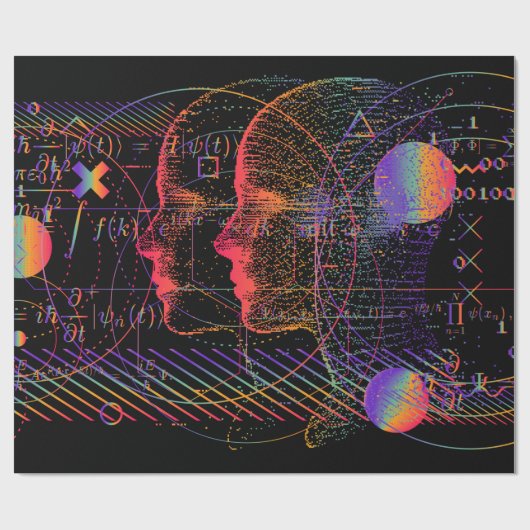 Artificial Intelligence and Virtual Reality concep ラッピングペーパー (フラット)