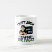 Artificial Intelligence Facts Humor Design コーヒーマグカップ (中央)