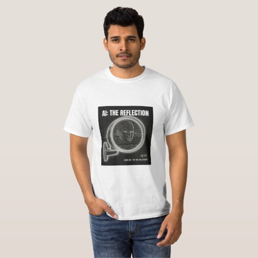 Artificial Intelligence Mirror Data Self Cyberpunk Tシャツ (正面フル)