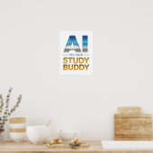 Artificial Intelligence Study Buddy Design ポスター (キッチン)