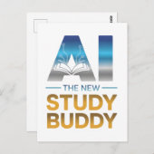 Artificial Intelligence Study Buddy Design ポストカード (正面/裏面)