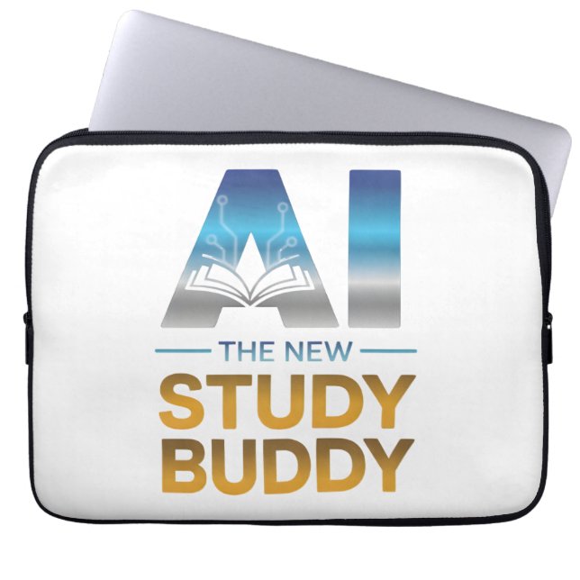 Artificial Intelligence Study Buddy Design ラップトップスリーブ (正面)