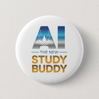 Artificial Intelligence Study Buddy Design 缶バッジ
