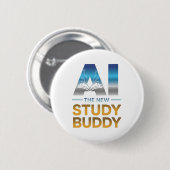 Artificial Intelligence Study Buddy Design 缶バッジ (正面&裏面)