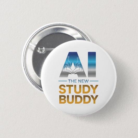 Artificial Intelligence Study Buddy Design 缶バッジ (正面&裏面)